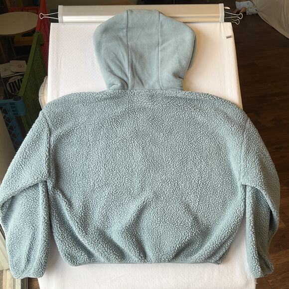 Hippie Rose Women Hoodie Size XL Light Blue Fleece Long Sleeve Pullover Half Zip - Picture 9 of 9